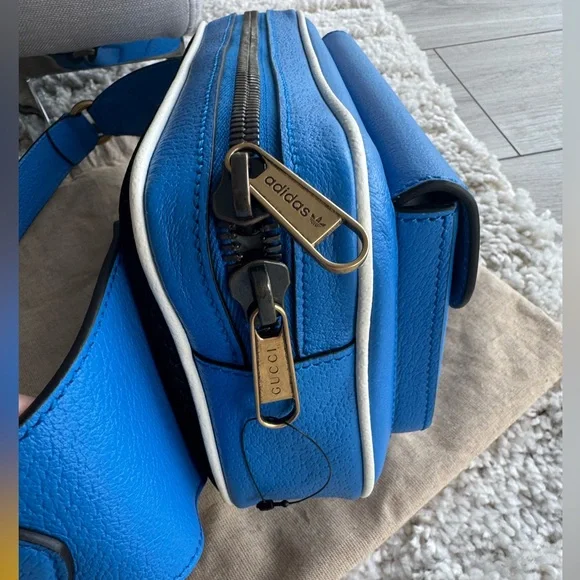 💙 Gucci x Adidas Leather Belt Bag – Retro Blue - Picture 4 of 8